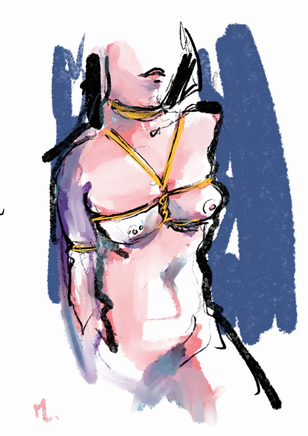 Dessin de live, Jeux de cordes