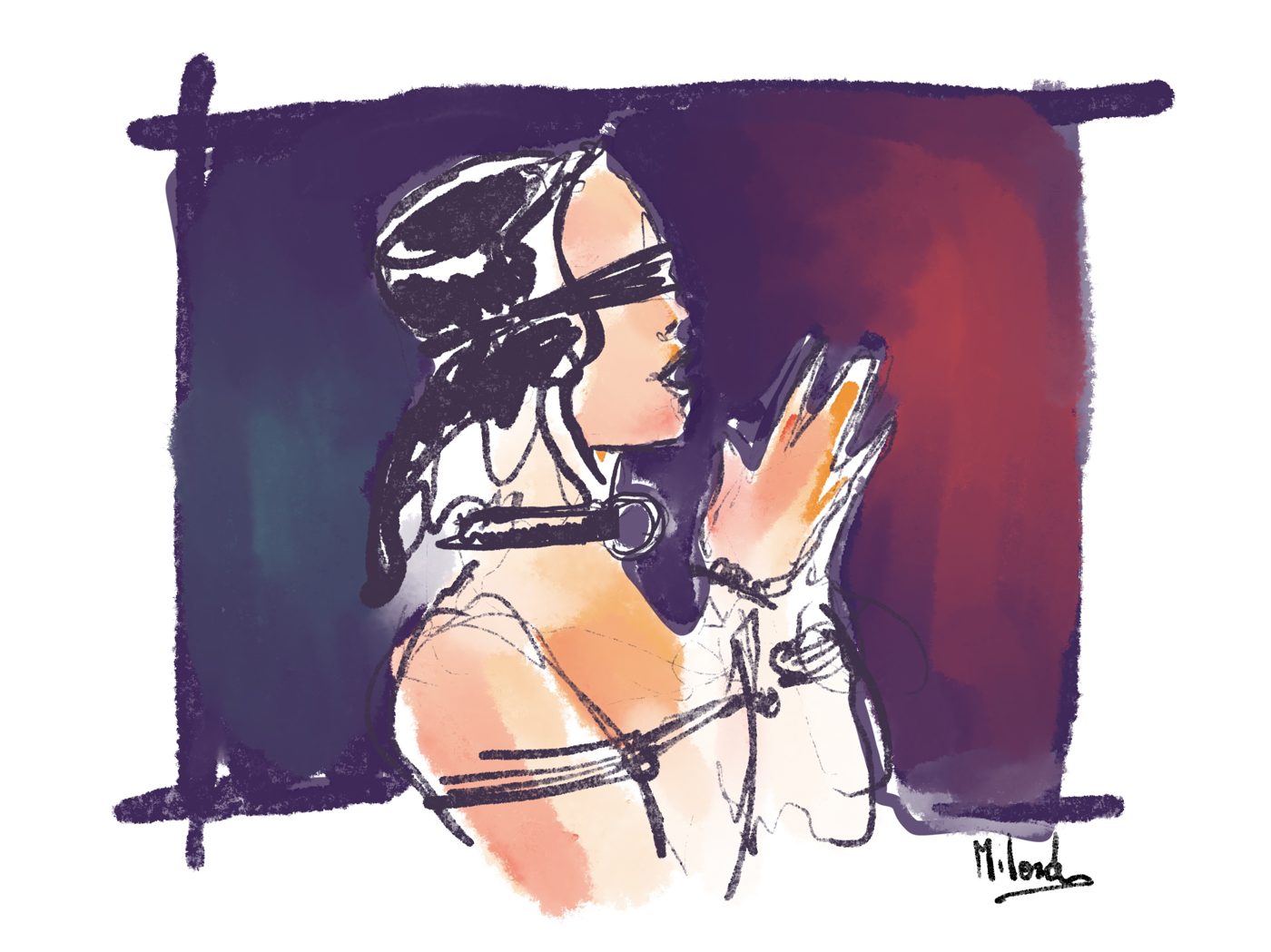 Dessin de live, Jeux de cordes