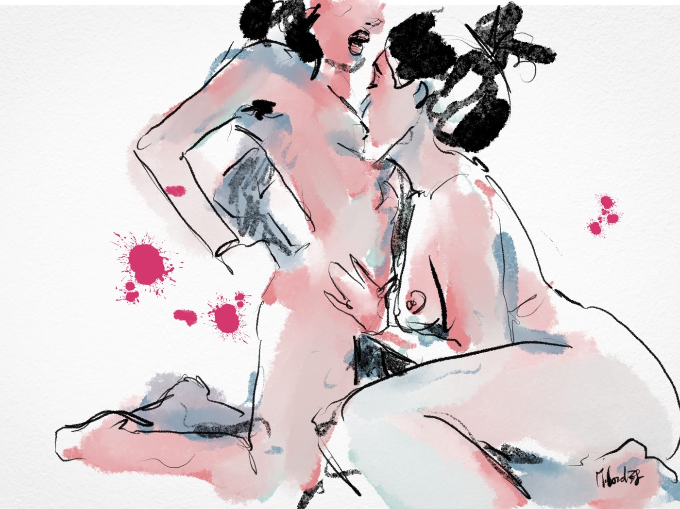 Dessin de live, Entre femmes